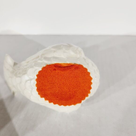 Vtg Tealight Candle Holder Pair Turkey Bird White Lusterware Pearlescent *Chip - Picture 13 of 15